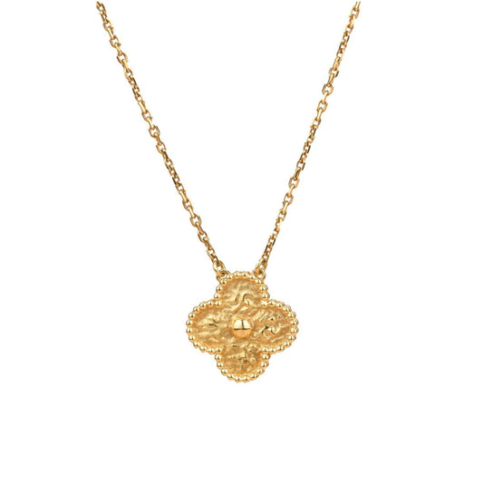 [Lumi Jewelry]CLOVER 15MM  BRONZING NECKLACE