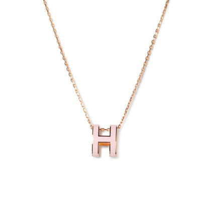 [Lumi Jewelry]POP H PEDANT PINK GOLD