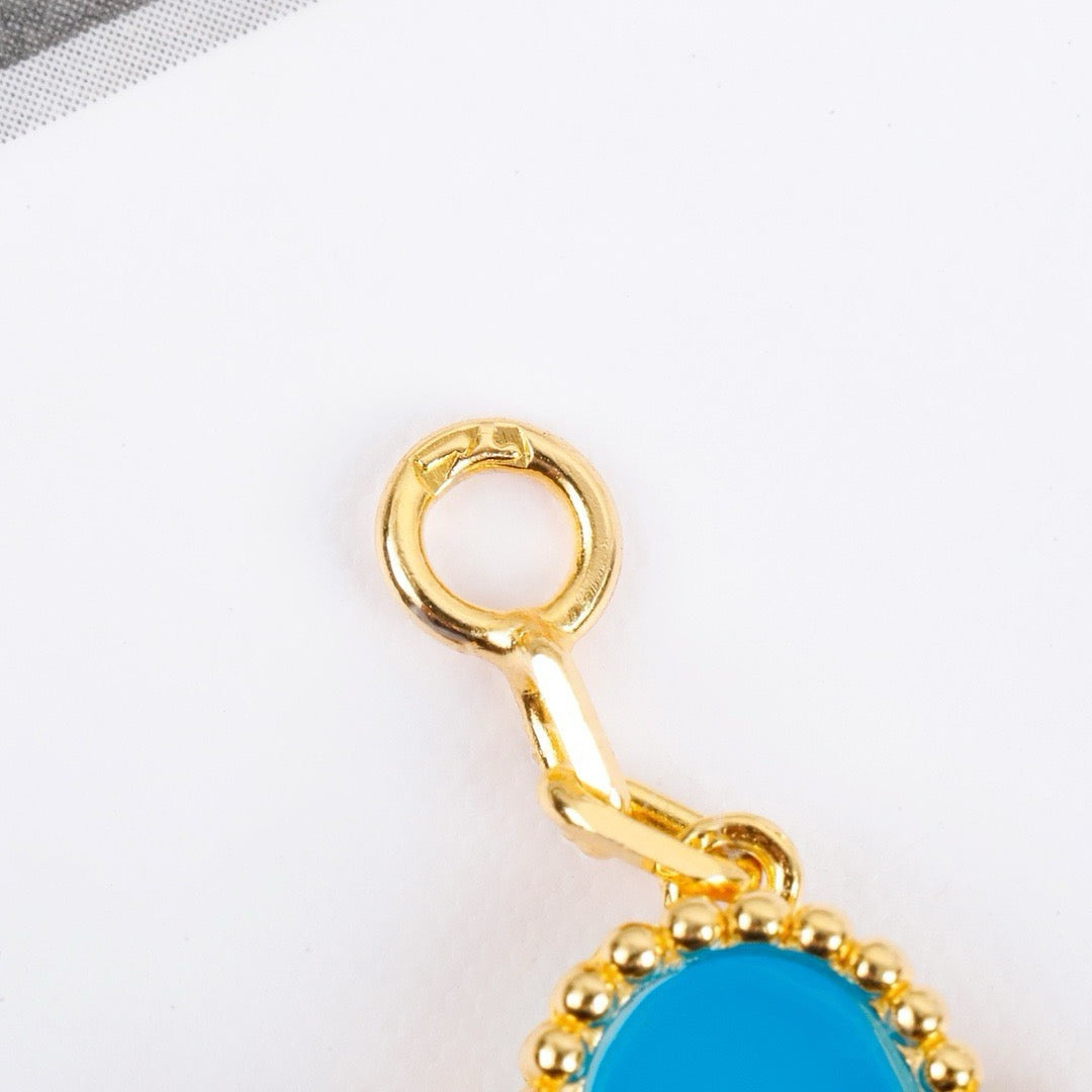 [Lumi Jewelry]CLOVER 5 MOTIFS TURQUOISE BRACELET