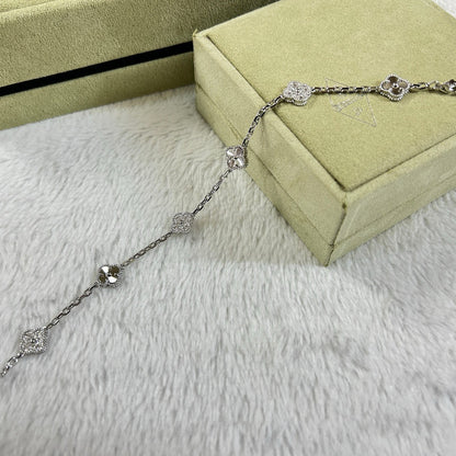 [Lumi Jewelry]CLOVER 6 MOTIF DIAMOND LASER BRACELET