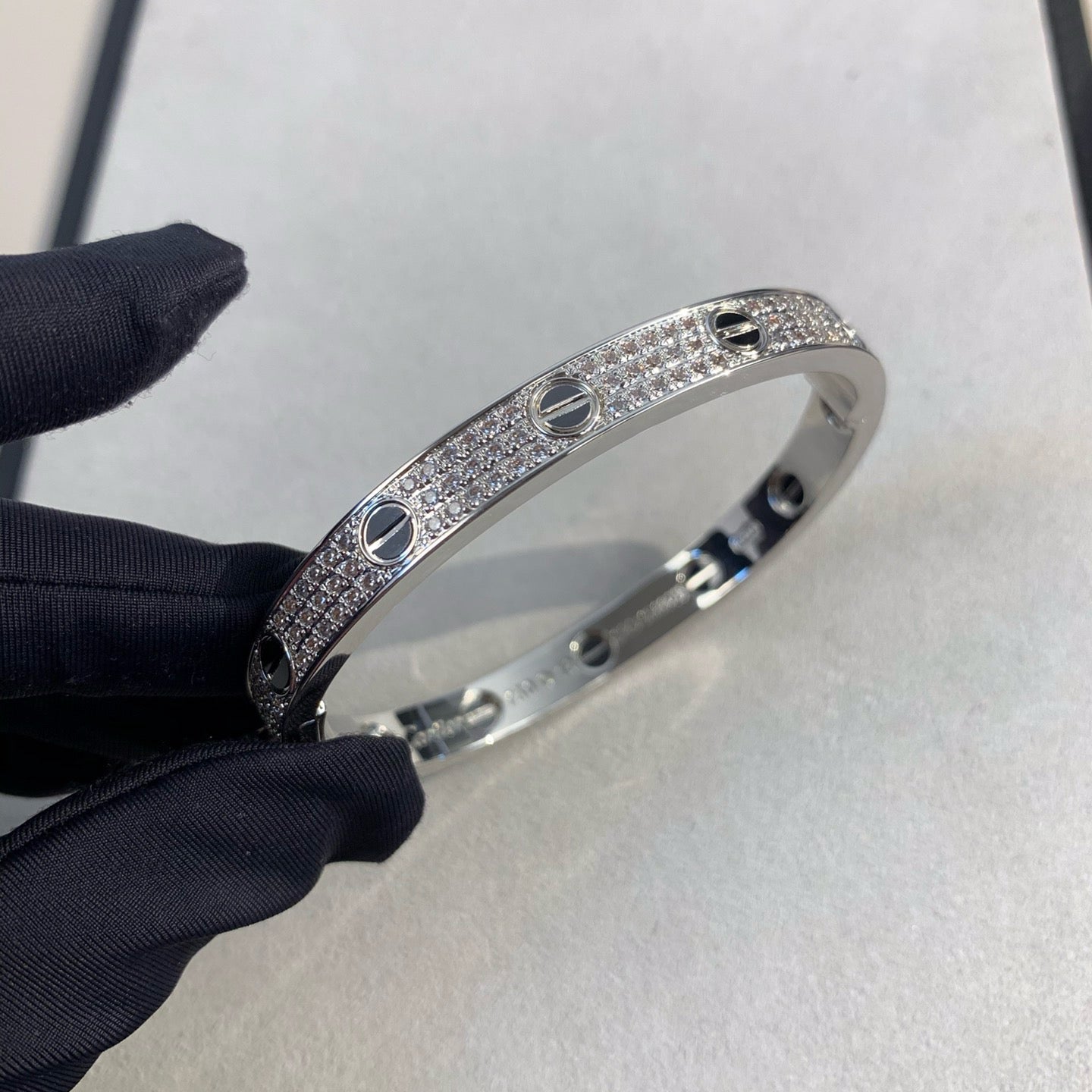 [Lumi Jewelry]LOVE BRACELET 6.1MM DIAMOND-PAVED CERAMIC