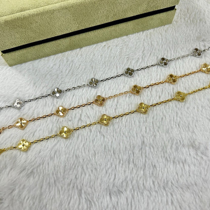 [Lumi Jewelry]CLOVER 6 MOTIF DIAMOND BRACELET