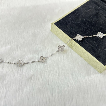 [Lumi Jewelry]CLOVER 6 MOTIF DIAMOND BRACELET