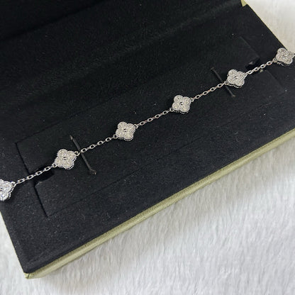 [Lumi Jewelry]CLOVER 6 MOTIF DIAMOND BRACELET