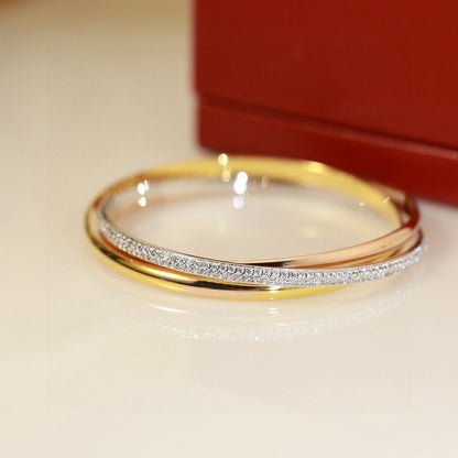 [Lumi Jewelry]TRINITY TRICOLORED GOLD THREE-RING BRACELET
