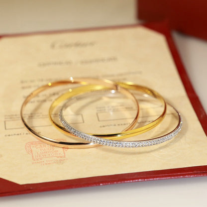 [Lumi Jewelry]TRINITY TRICOLORED GOLD THREE-RING BRACELET