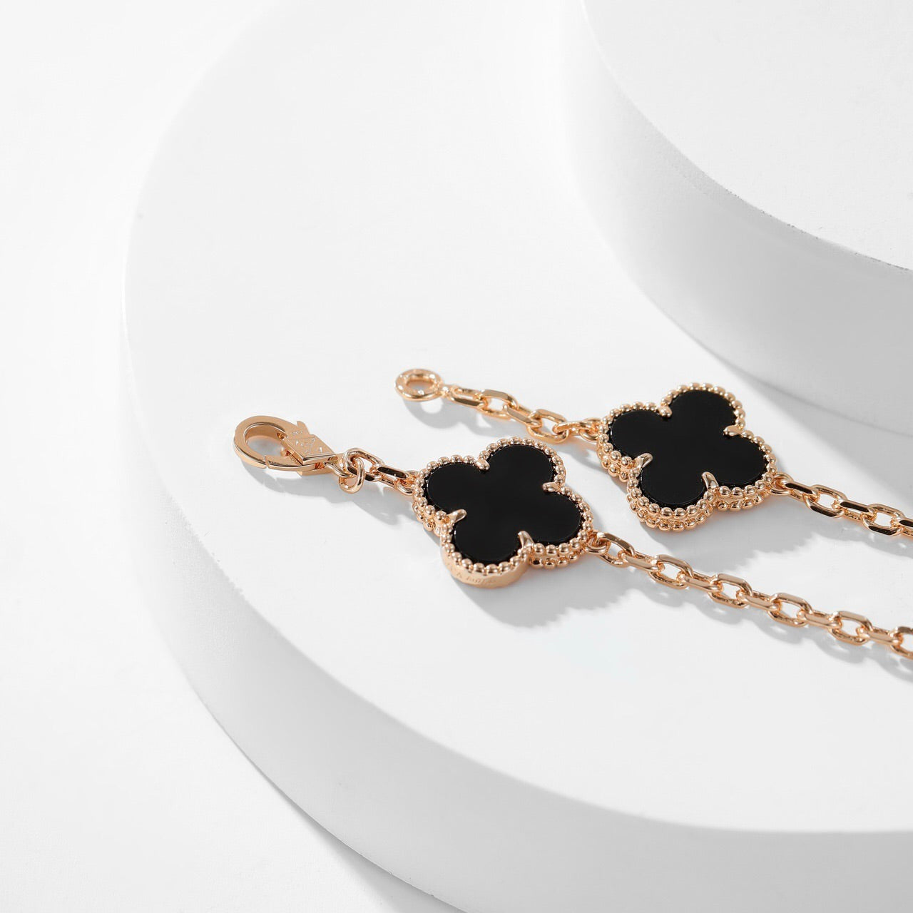 [Lumi Jewelry]CLOVERS THE 10-MOTIFS ONYX NECKLACE