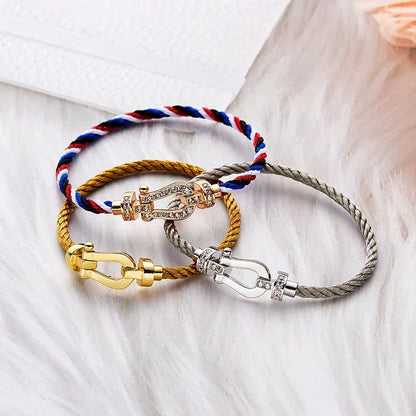 [Lumi Jewelry]FORCE LARGE HORSESHOE NO DIAMOND BRACELET GOLD