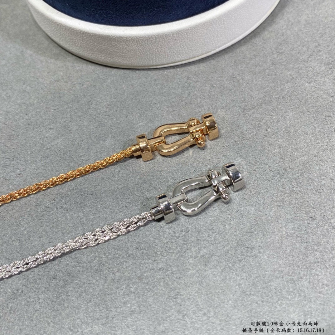 [Lumi Jewelry]FORCE SMALL HORSESHOE  DIAMOND CHAIN ROPE BRACELET