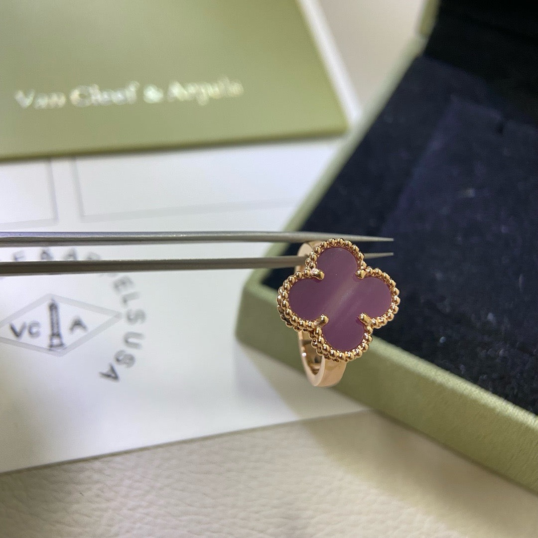 [Lumi Jewelry]CLOVER  PURPLE VIOLET RING