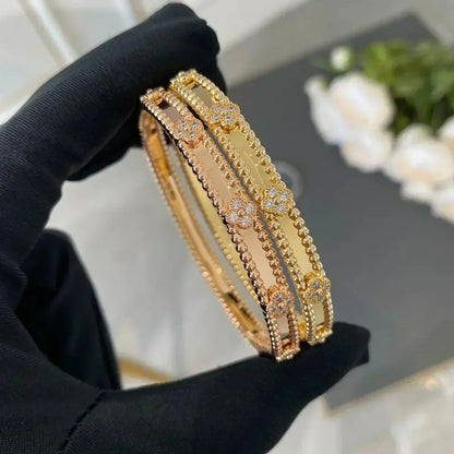 [Lumi Jewelry]CLOVER BRACELET 4MM DIAMONDS