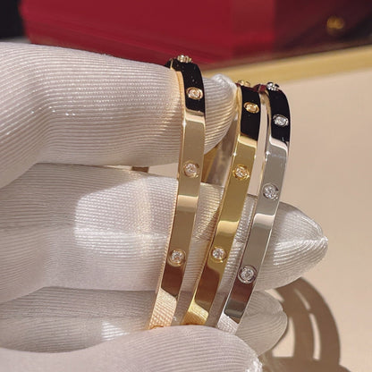 [Lumi Jewelry]LOVE BRACELET 3.65MM 10 DIAMONDS