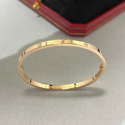 [Lumi Jewelry]LOVE BRACELET 3.65MM 6 DIAMONDS