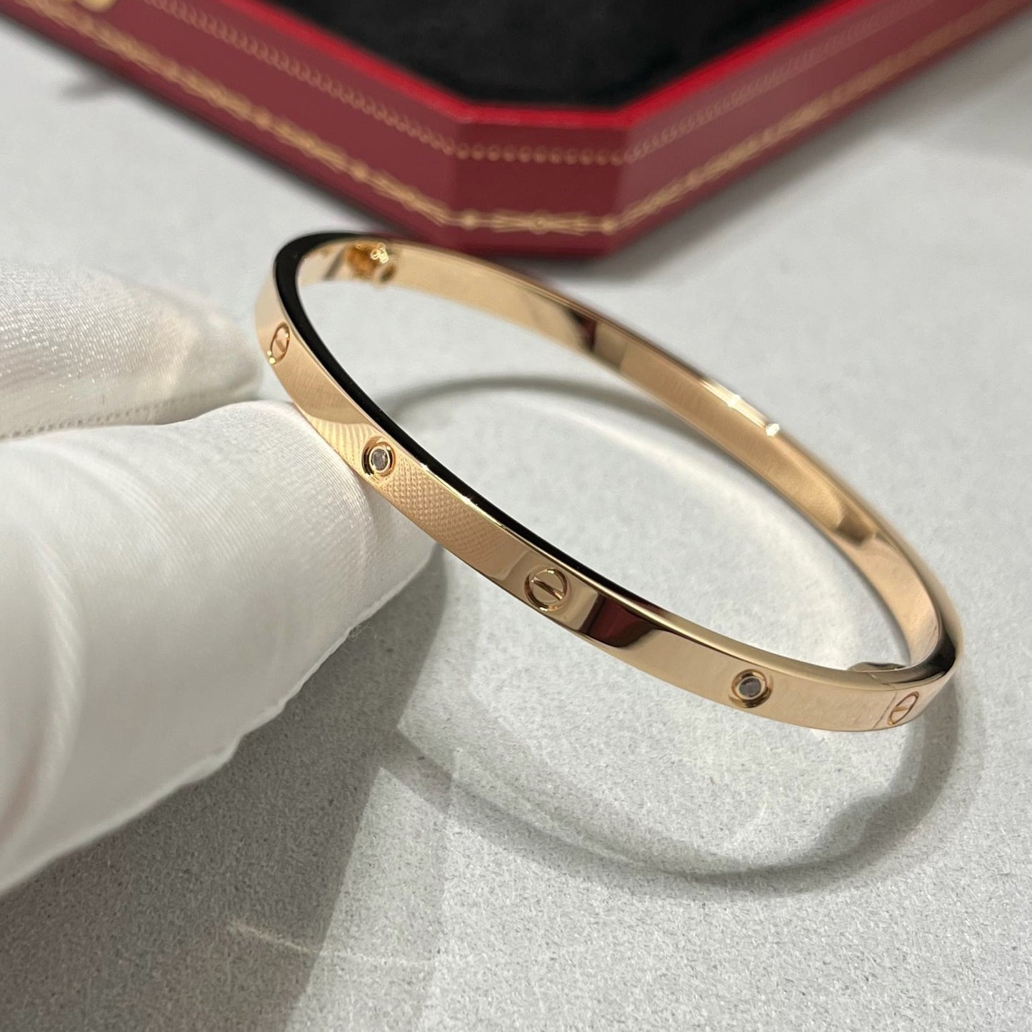 [Lumi Jewelry]LOVE BRACELET 3.65MM 6 DIAMONDS
