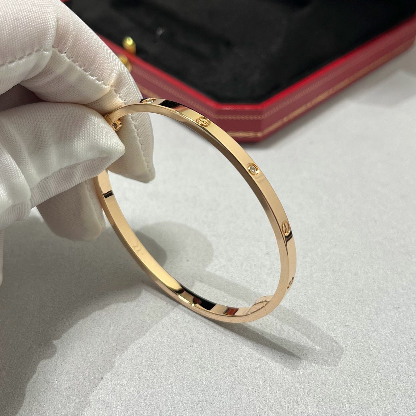 [Lumi Jewelry]LOVE BRACELET 3.65MM 6 DIAMONDS