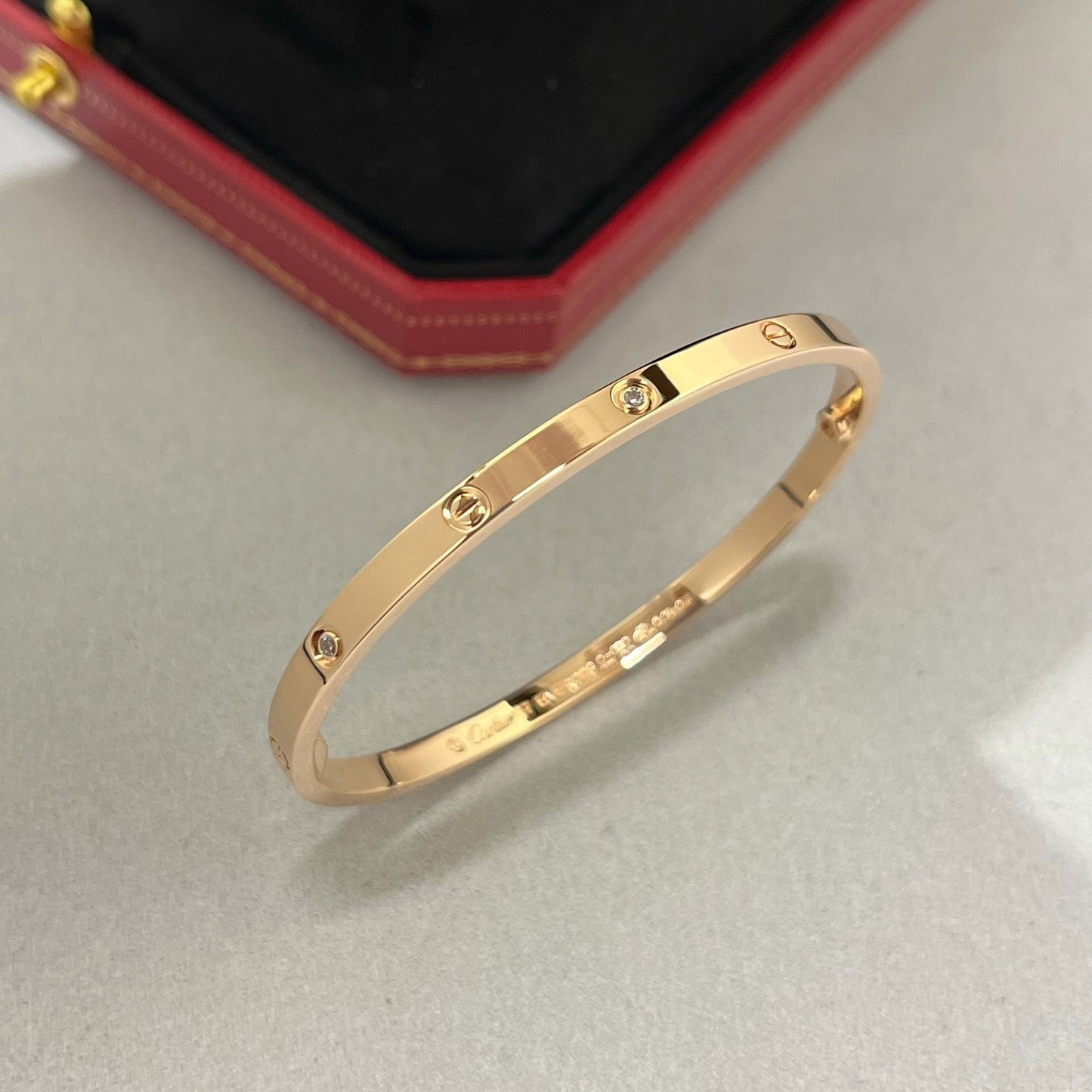[Lumi Jewelry]LOVE BRACELET 3.65MM 6 DIAMONDS