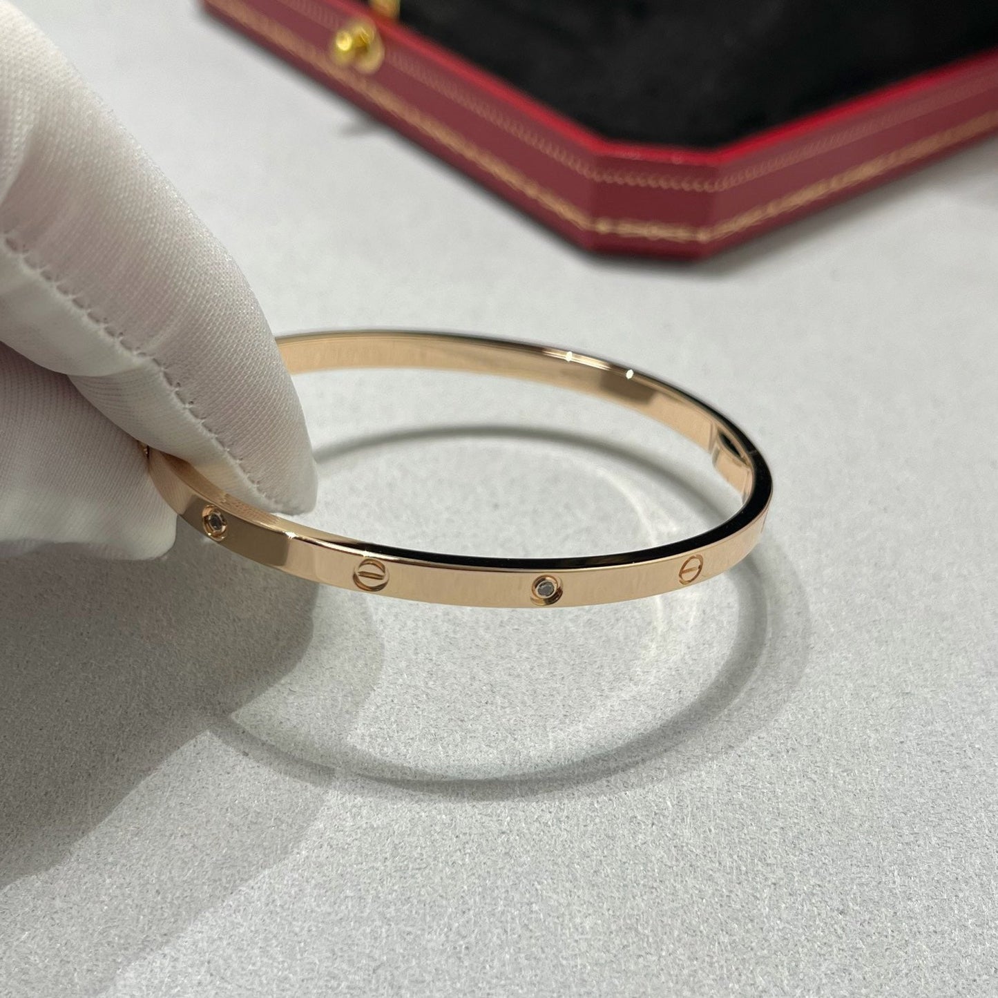 [Lumi Jewelry]LOVE BRACELET 3.65MM 6 DIAMONDS
