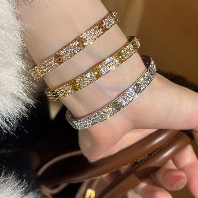 [Lumi Jewelry]LOVE BRACELET 6.1MM DIAMOND-PAVED