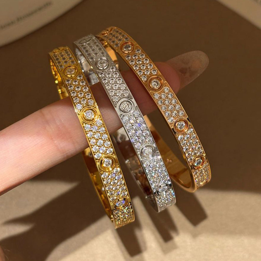 [Lumi Jewelry]LOVE BRACELET 6.1MM DIAMOND-PAVED 10 BIG DIAMONDS