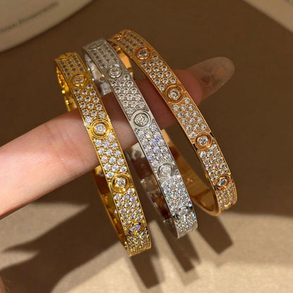 [Lumi Jewelry]LOVE BRACELET 6.1MM DIAMOND-PAVED 10 BIG DIAMONDS
