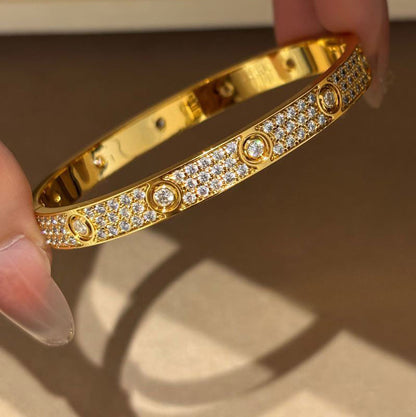[Lumi Jewelry]LOVE BRACELET 6.1MM DIAMOND-PAVED 10 BIG DIAMONDS