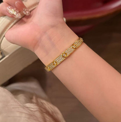 [Lumi Jewelry]LOVE BRACELET 6.1MM DIAMOND-PAVED 10 BIG DIAMONDS