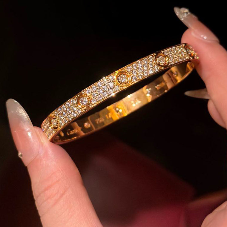 [Lumi Jewelry]LOVE BRACELET 6.1MM DIAMOND-PAVED 10 BIG DIAMONDS