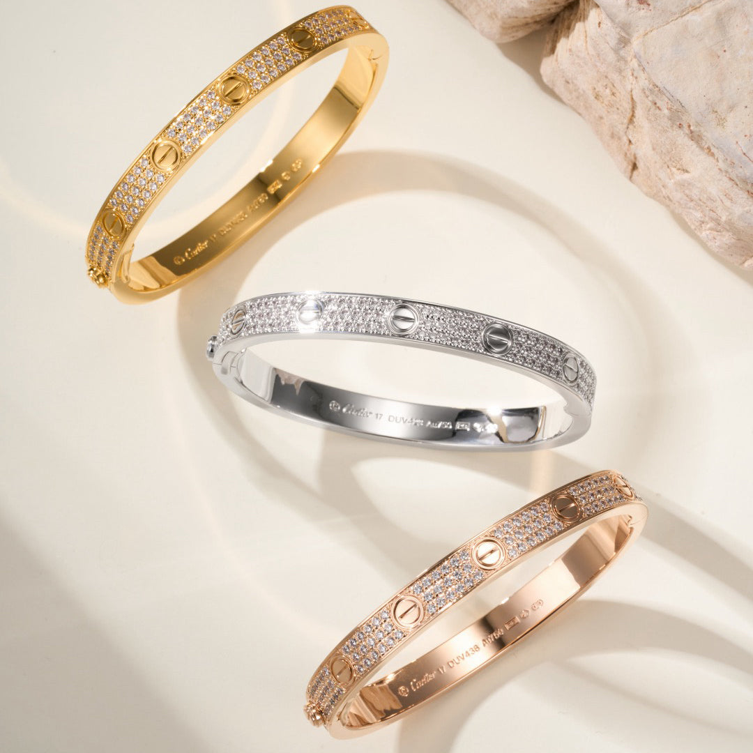 [Lumi Jewelry]LOVE BRACELET 6.1MM DIAMOND-PAVED