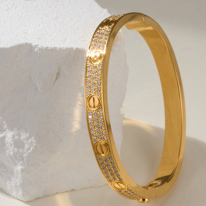 [Lumi Jewelry]LOVE BRACELET 6.1MM DIAMOND-PAVED