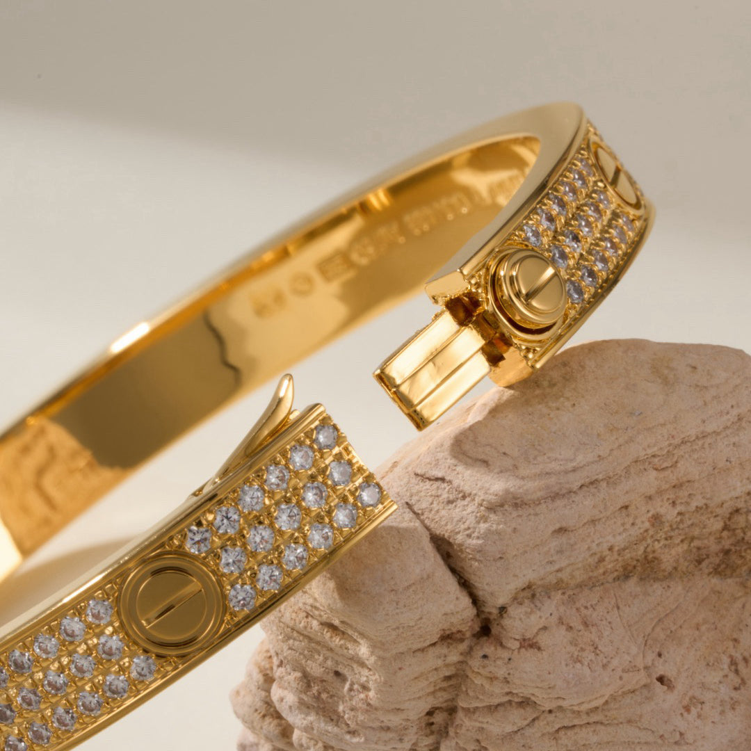 [Lumi Jewelry]LOVE BRACELET 6.1MM DIAMOND-PAVED