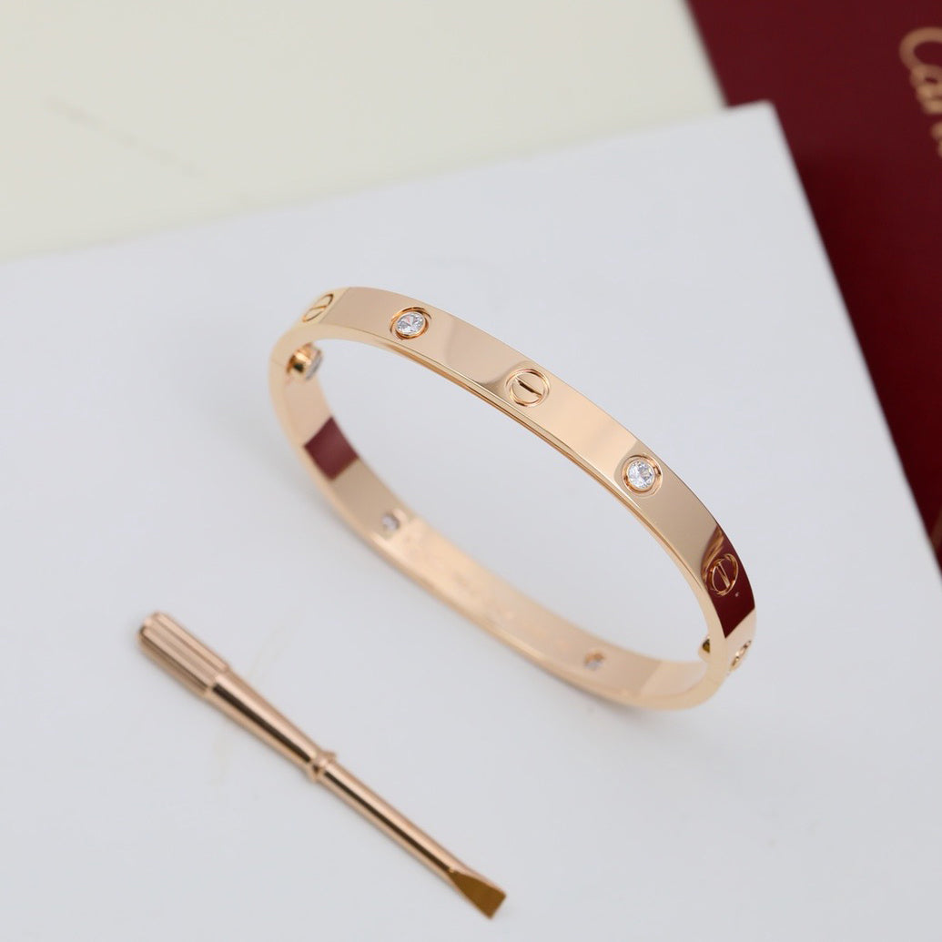 [Lumi Jewelry]LOVE BRACELET 6.1MM 4 DIAMONDS