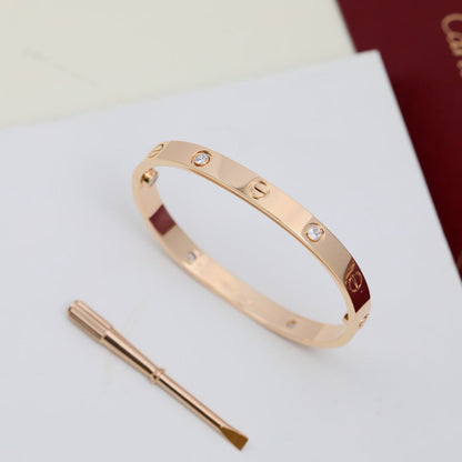 [Lumi Jewelry]LOVE BRACELET 6.1MM 4 DIAMONDS