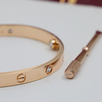 [Lumi Jewelry]LOVE BRACELET 6.1MM 4 DIAMONDS