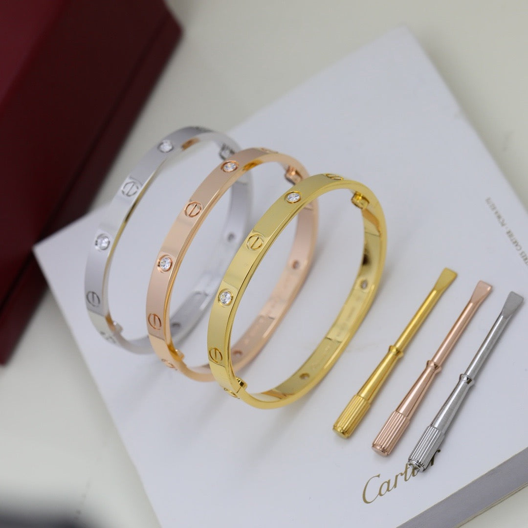 [Lumi Jewelry]LOVE BRACELET 6.1MM 4 DIAMONDS