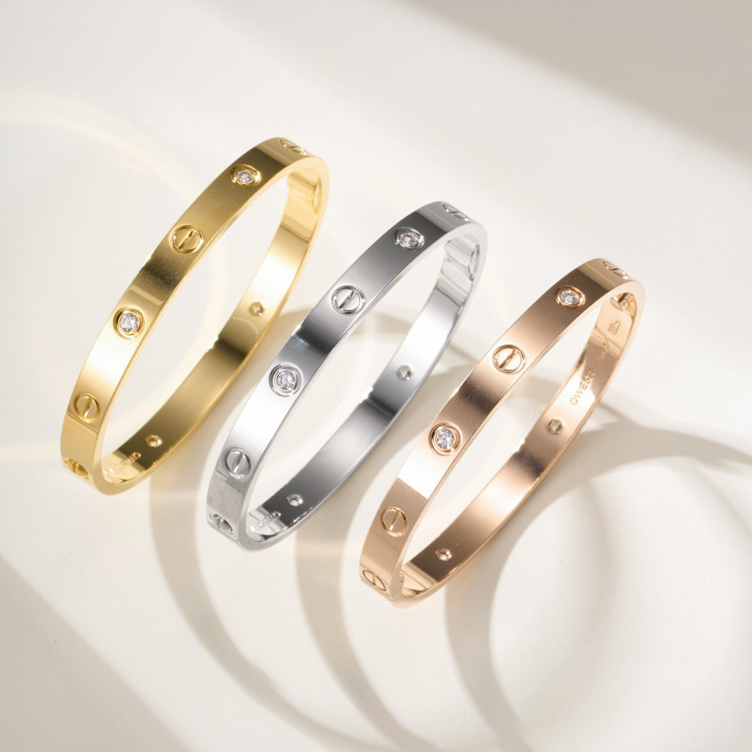 [Lumi Jewelry]LOVE BRACELET 6.1MM 4 DIAMONDS