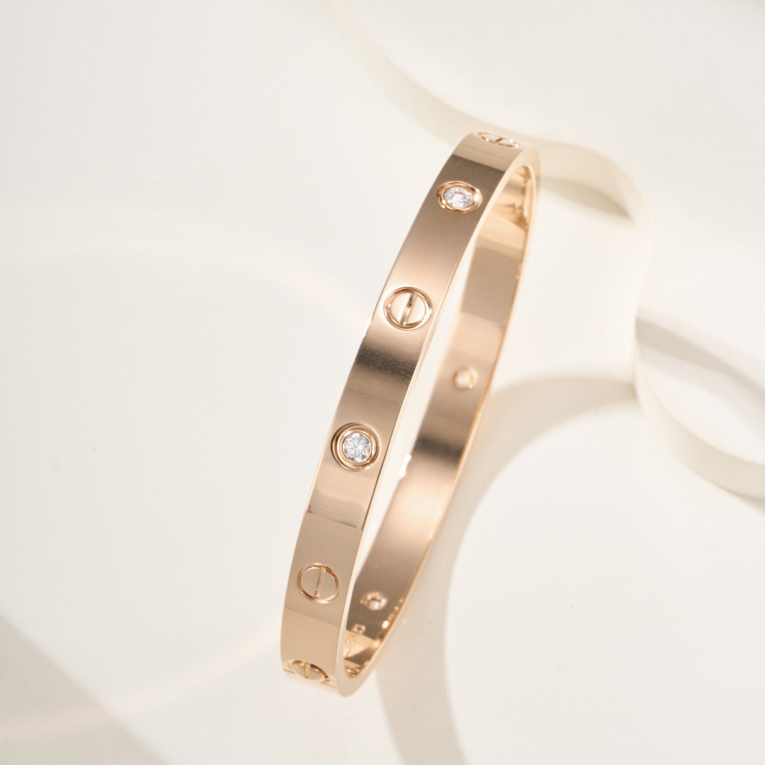 [Lumi Jewelry]LOVE BRACELET 6.1MM 4 DIAMONDS