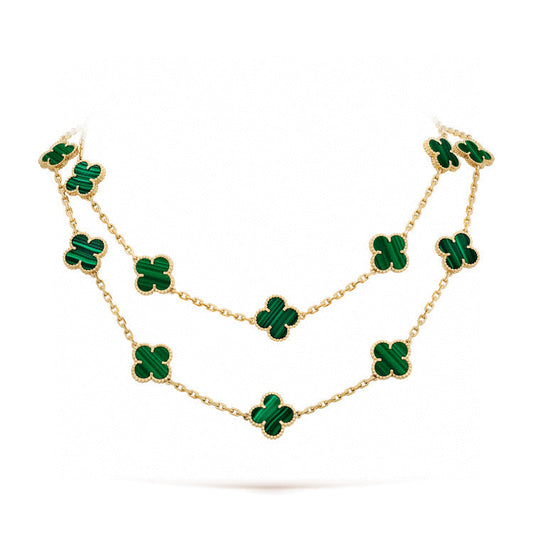 [Lumi Jewelry]CLOVER 20 MOTIFS MALACHITE GOLD