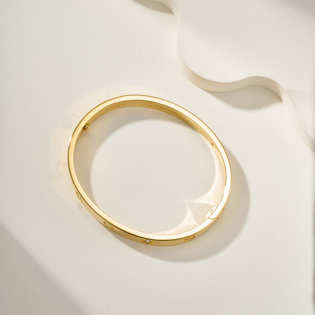 [Lumi Jewelry]LOVE BRACELET 6.1MM 4 DIAMONDS