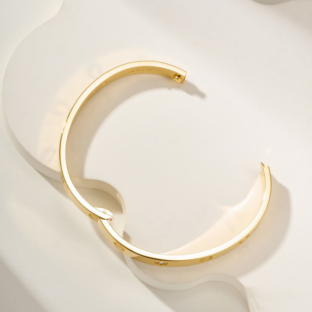 [Lumi Jewelry]LOVE BRACELET 6.1MM 4 DIAMONDS