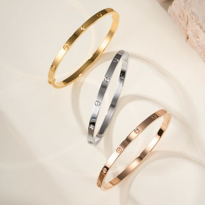 [Lumi Jewelry]LOVE BRACELET 3.65MM 6 DIAMONDS