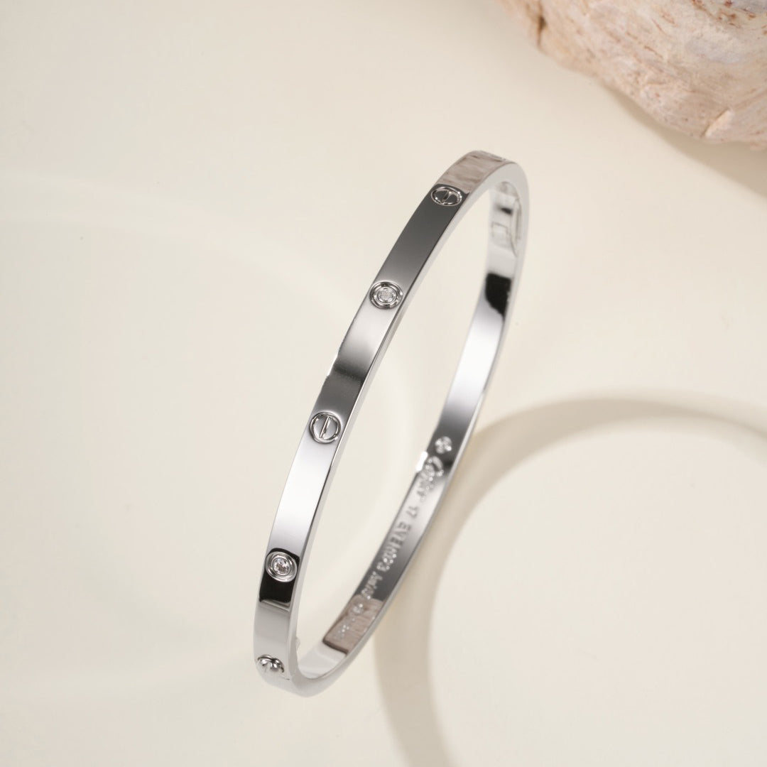 [Lumi Jewelry]LOVE BRACELET 3.65MM 6 DIAMONDS