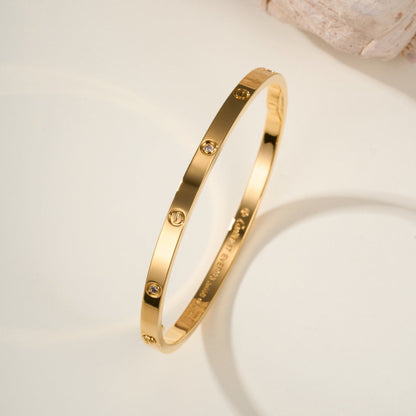 [Lumi Jewelry]LOVE BRACELET 3.65MM 6 DIAMONDS