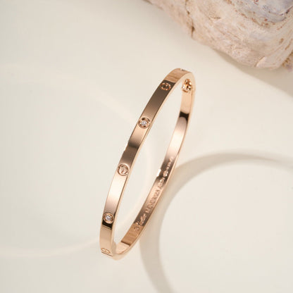 [Lumi Jewelry]LOVE BRACELET 3.65MM 6 DIAMONDS
