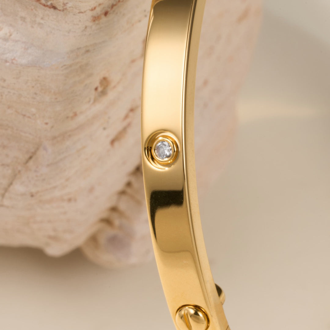 [Lumi Jewelry]LOVE BRACELET 3.65MM 6 DIAMONDS