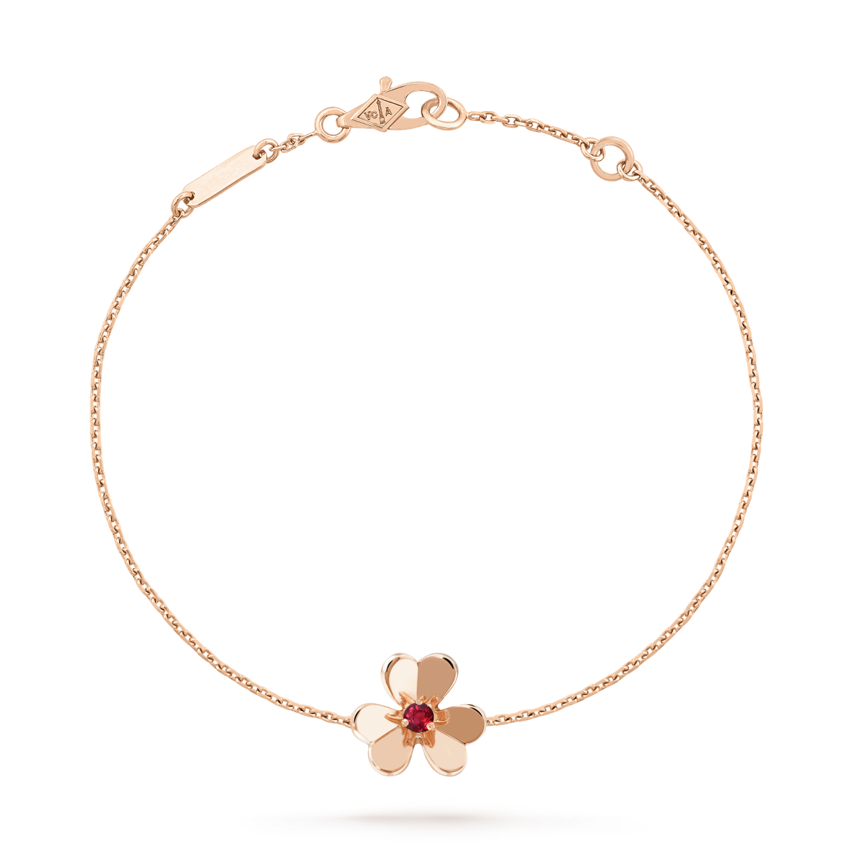 [Lumi Jewelry]FRIVOLE GOLD FLOWER PINK MALACHITE BRACELET