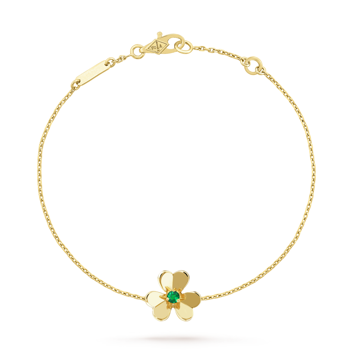 [Lumi Jewelry]FRIVOLE GOLD FLOWER PINK MALACHITE BRACELET