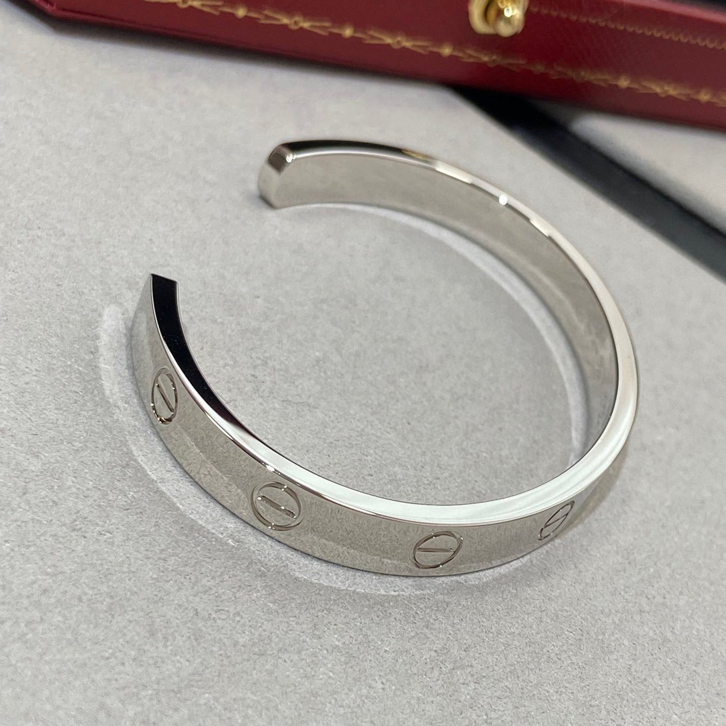 [Lumi Jewelry]LOVE BRACELET 6.1MM 1 DIAMOND OPEN CUFF