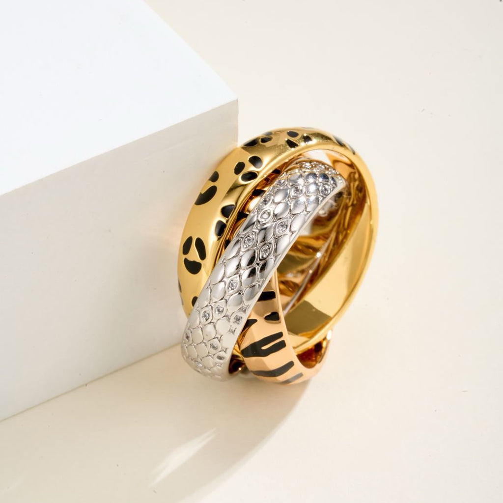 [Lumi Jewelry]TRINITY  RING LEOPARD PRINT