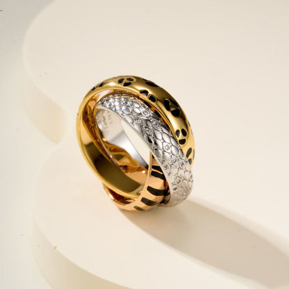 [Lumi Jewelry]TRINITY  RING LEOPARD PRINT