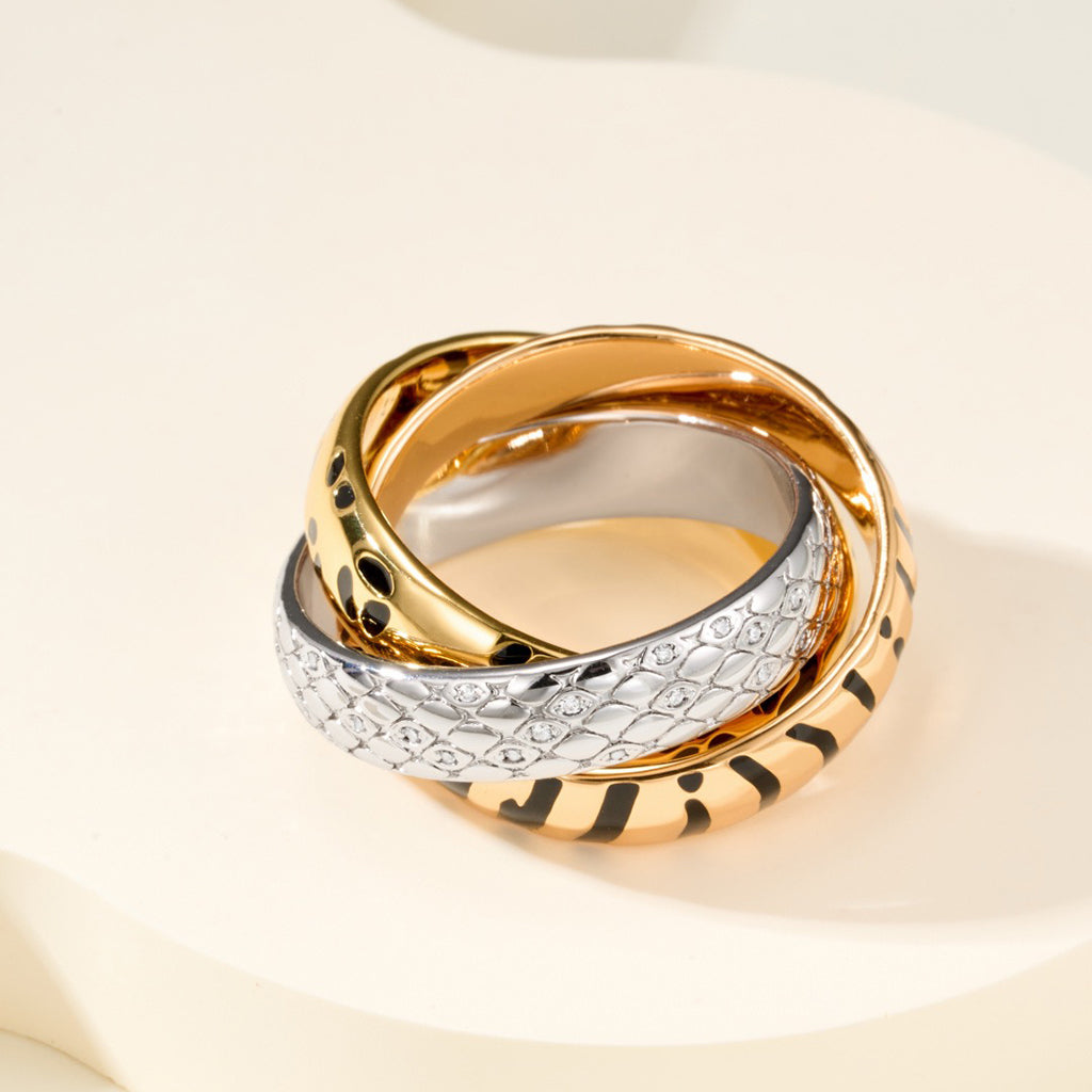 [Lumi Jewelry]TRINITY  RING LEOPARD PRINT